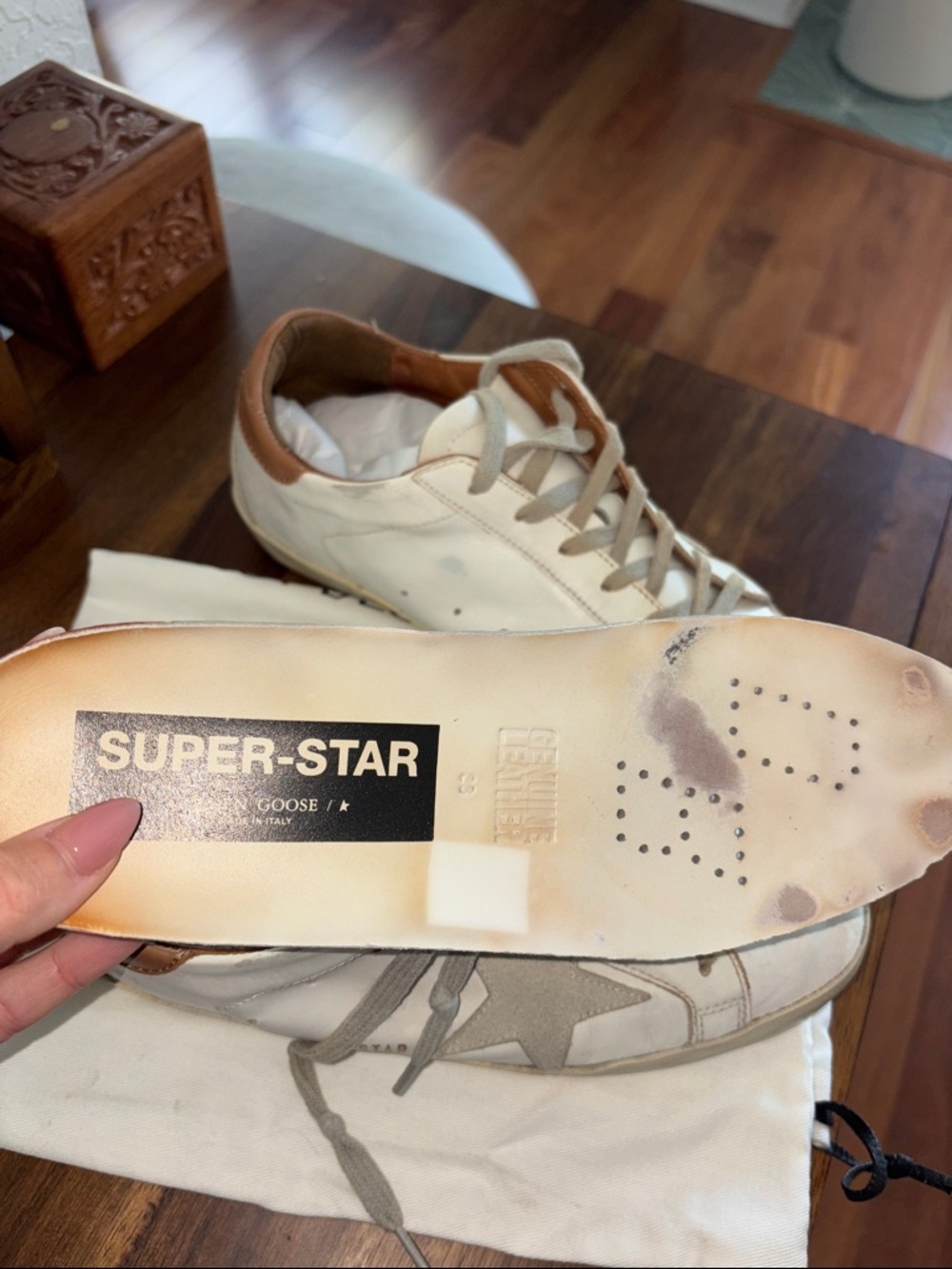Golden Goose Leather Sneakers 38. - Picture 4 of 7